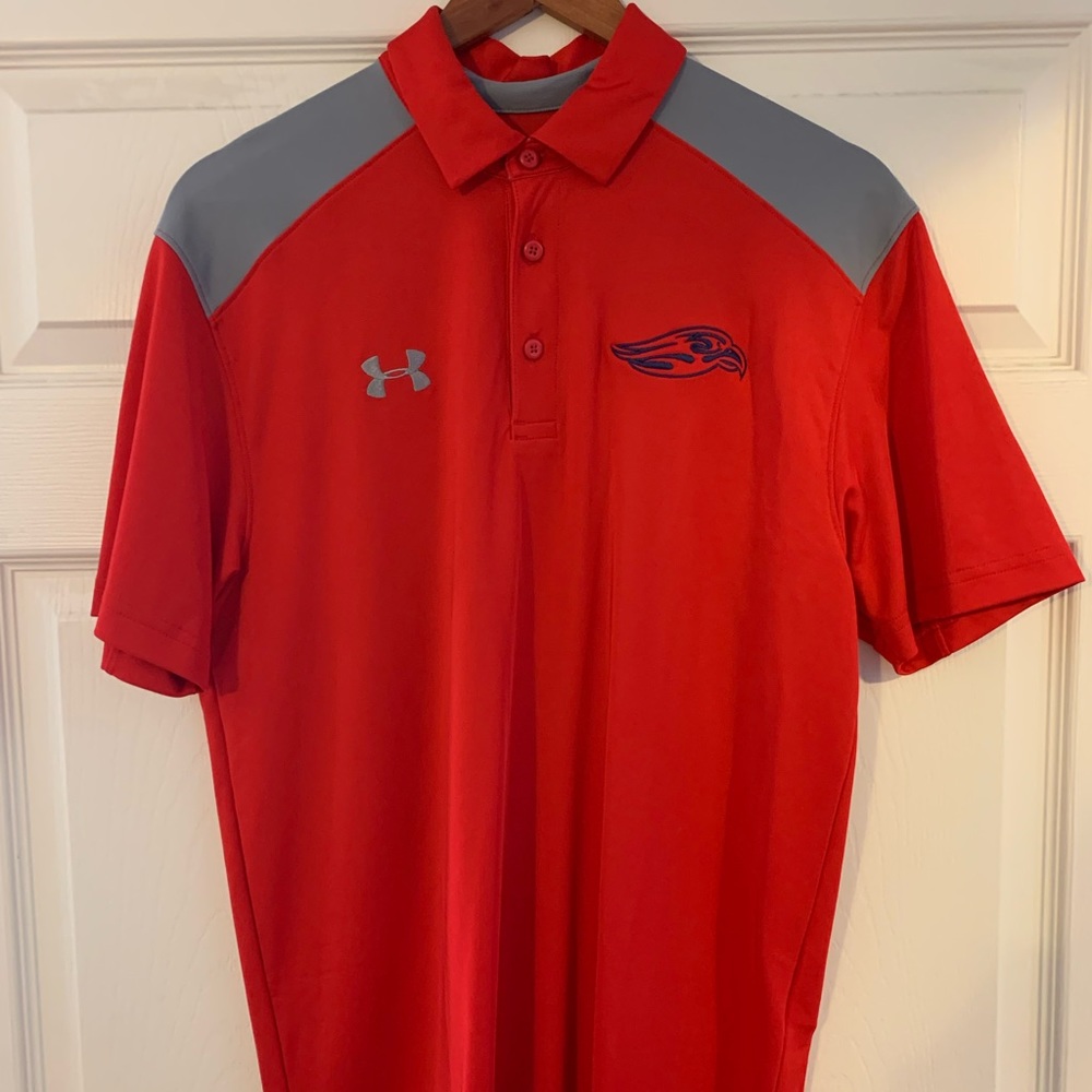 Liberty University Under Armour polo medium performance w/LU Lacrosse logo